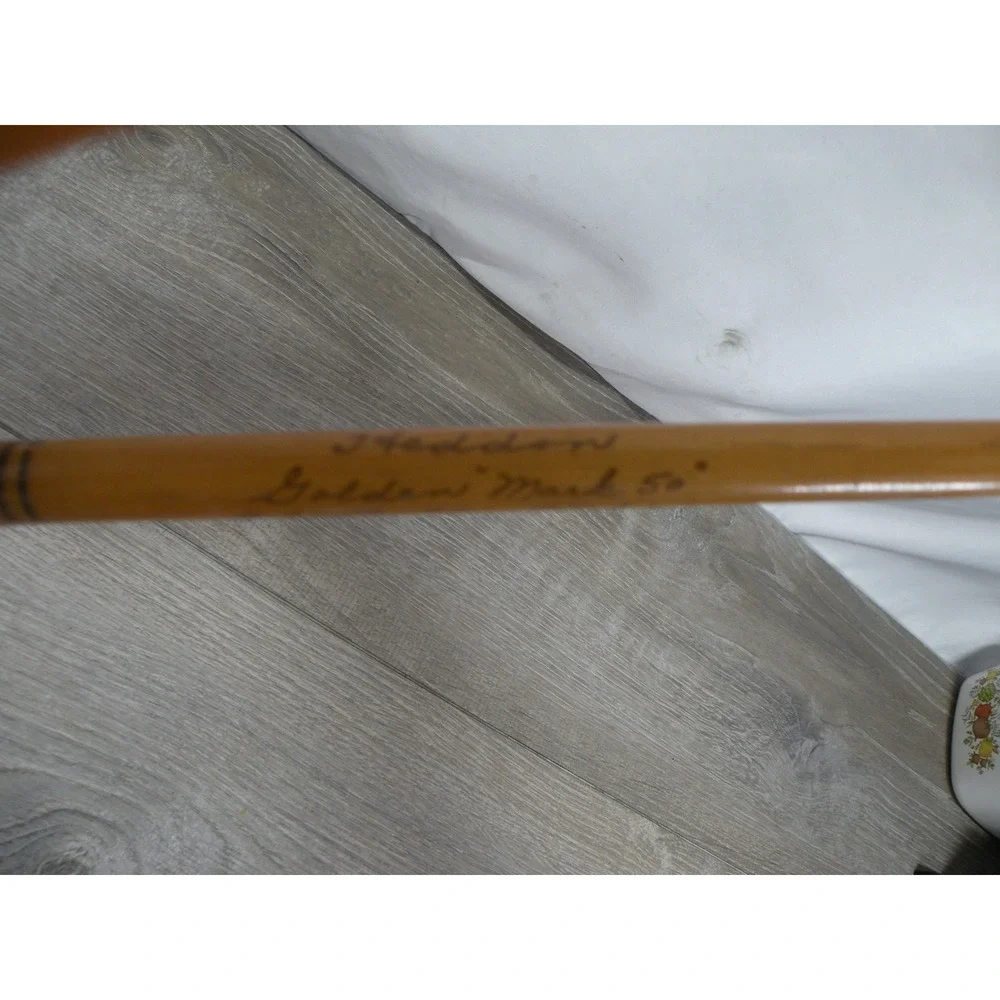 Vintage Heddon Golden Mark 50 Fiberglass Fly Rod 9ft & Oren-O-Matic Spincast